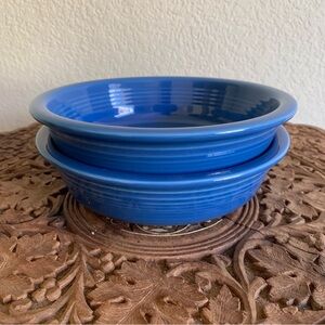 Lot of 2 Fiesta HLC USA Lapis Blue 7” Cereal Soup Bowls